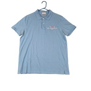 Rolex Circuito Atlantico Sur 2024 Polo Shirt Mens Large Blue Made in Italy